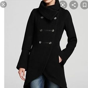 Mackage XXS black Diana military wool coat